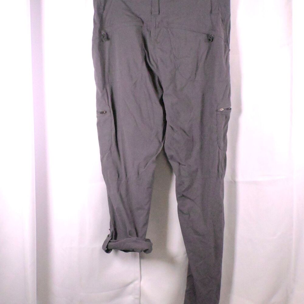 LL Bean Pants Womens 10 Gray‎ Vista Trekking Cargo Hiking Outdoor Roll Tab Pants - Picture 2 of 7